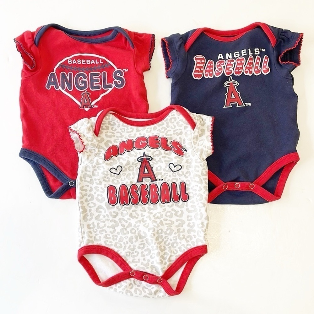 MLB Los Angeles Angels baby girls bodysuits